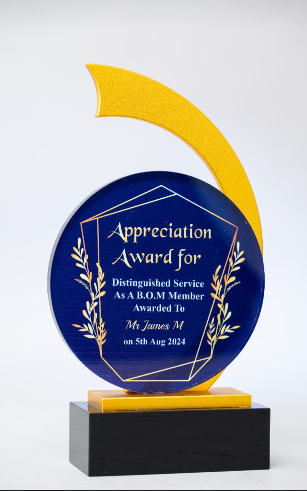 Executive Glass Award